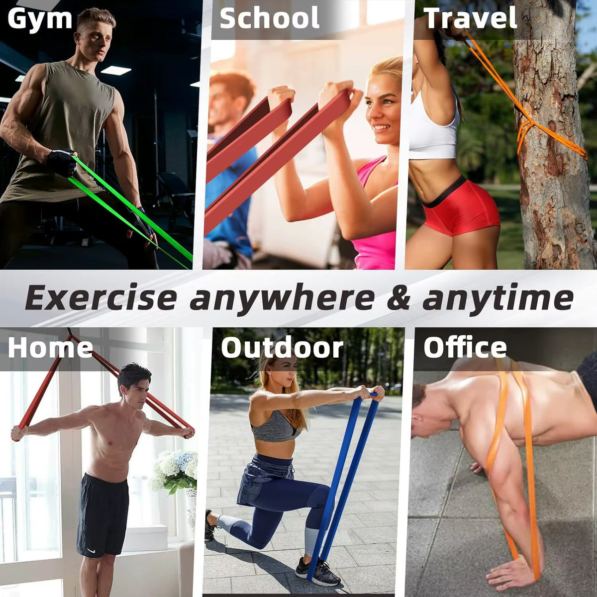 20~230Lbs Heavy-Duty Resistance Band Agility Training Workout Gym Equipment Yoga Pilates Accessories Rubber Band Home Gym